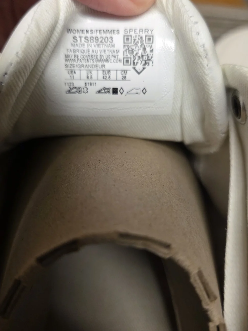 NWT Sperry Sandy LTT White Leather Lace-Up Sneakers Size 11